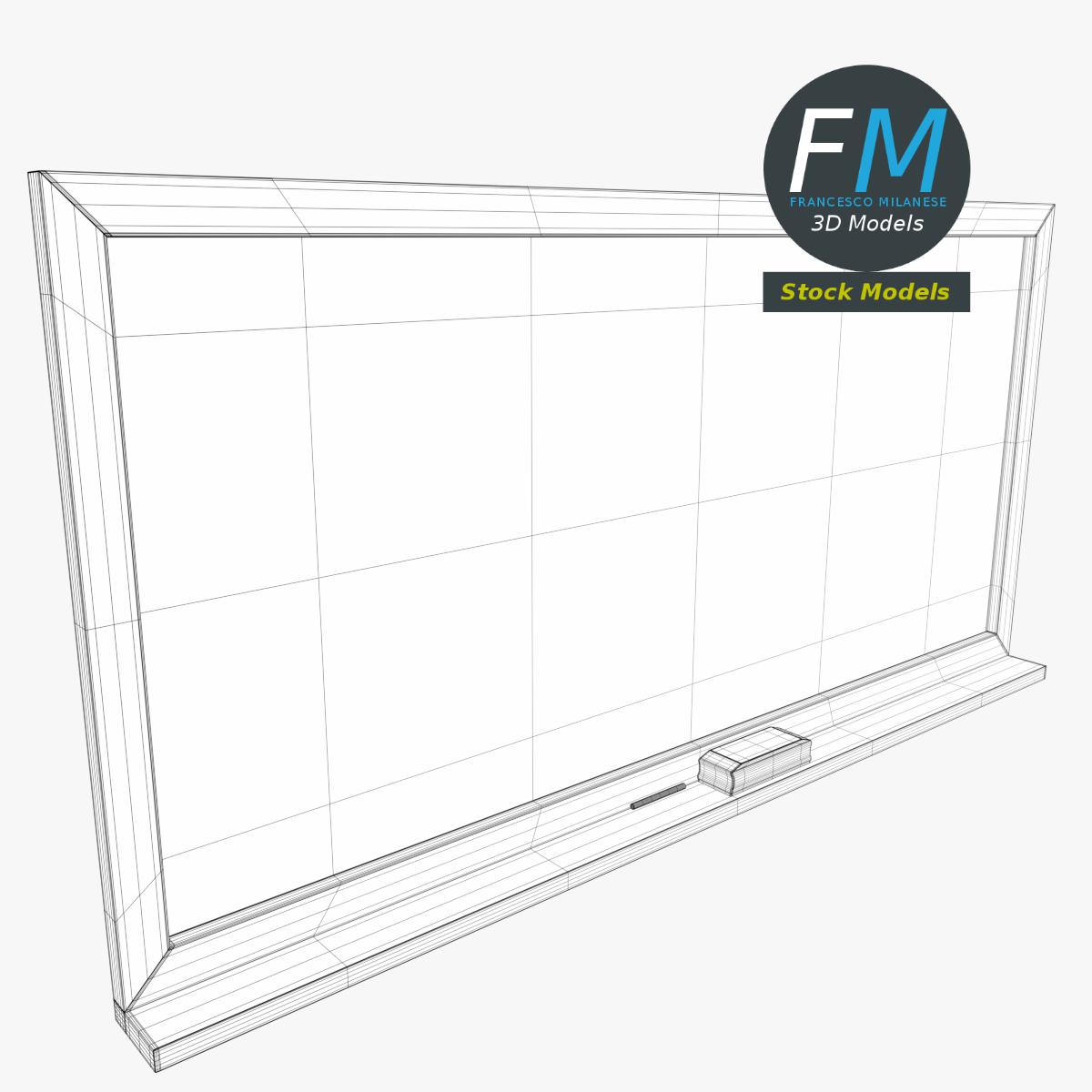 3D-Modell - Schultafel für Klassenzimmer - 07
