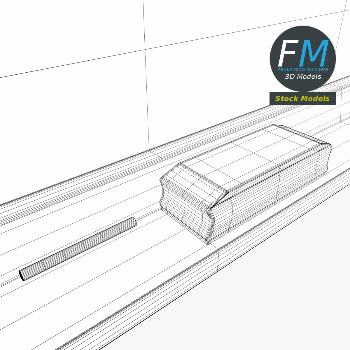 3D-Modell - Schultafel für Klassenzimmer - 08