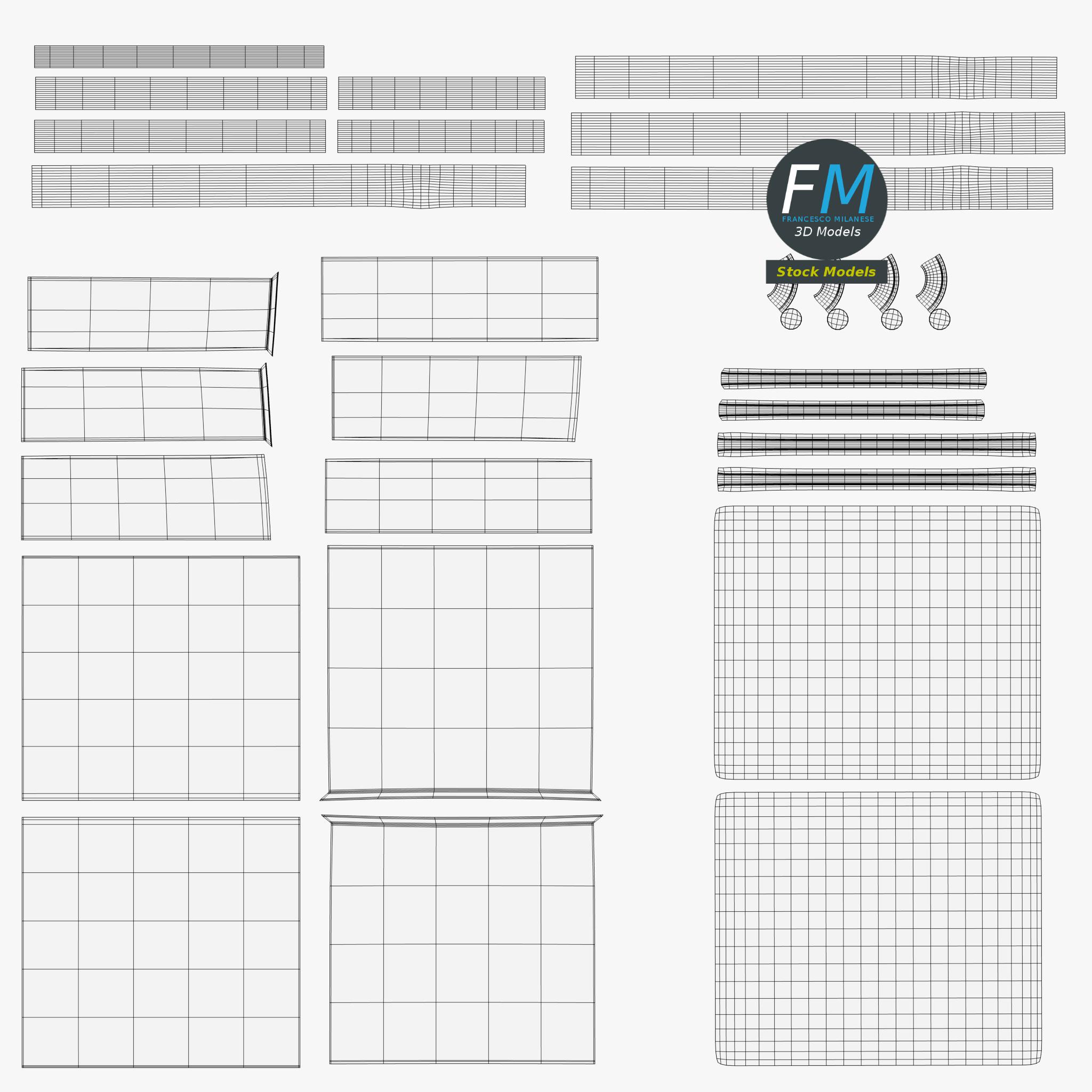 3D-Modell - Schulbank und Stuhl - 12 3D-Modell - Schulbank und Stuhl - 12