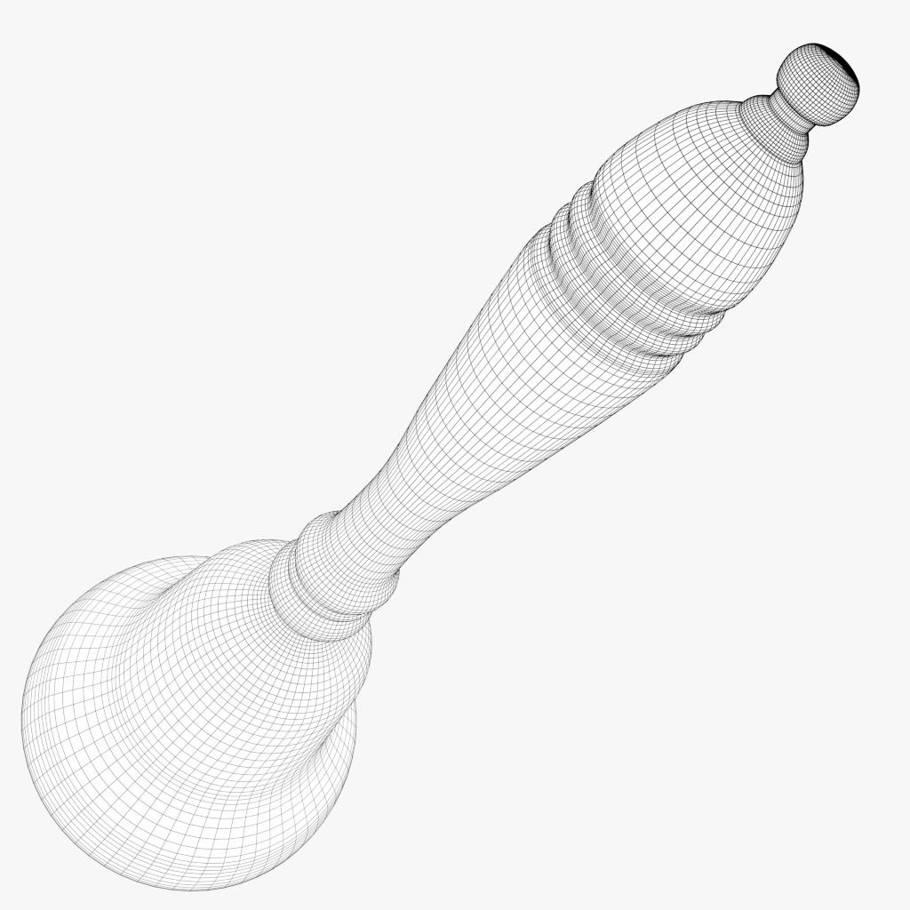 3D модель - Школьный ручной колокольчик - 07