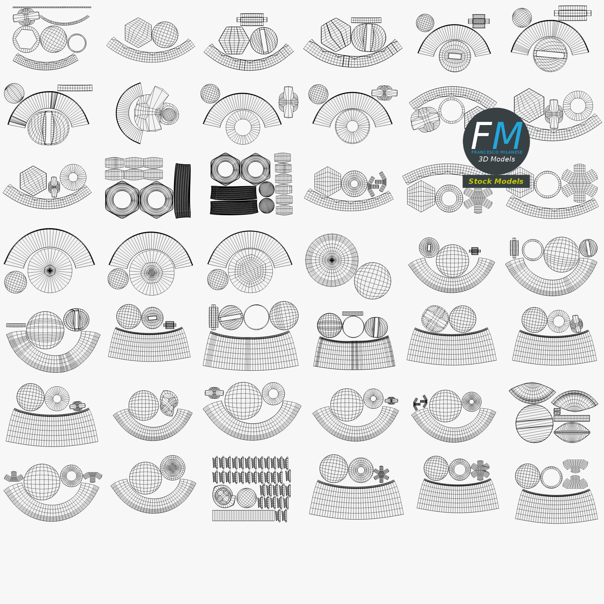 3D-Modell - Schraubenkopf-Sammlung - 11 3D-Modell - Schraubenkopf-Sammlung - 11