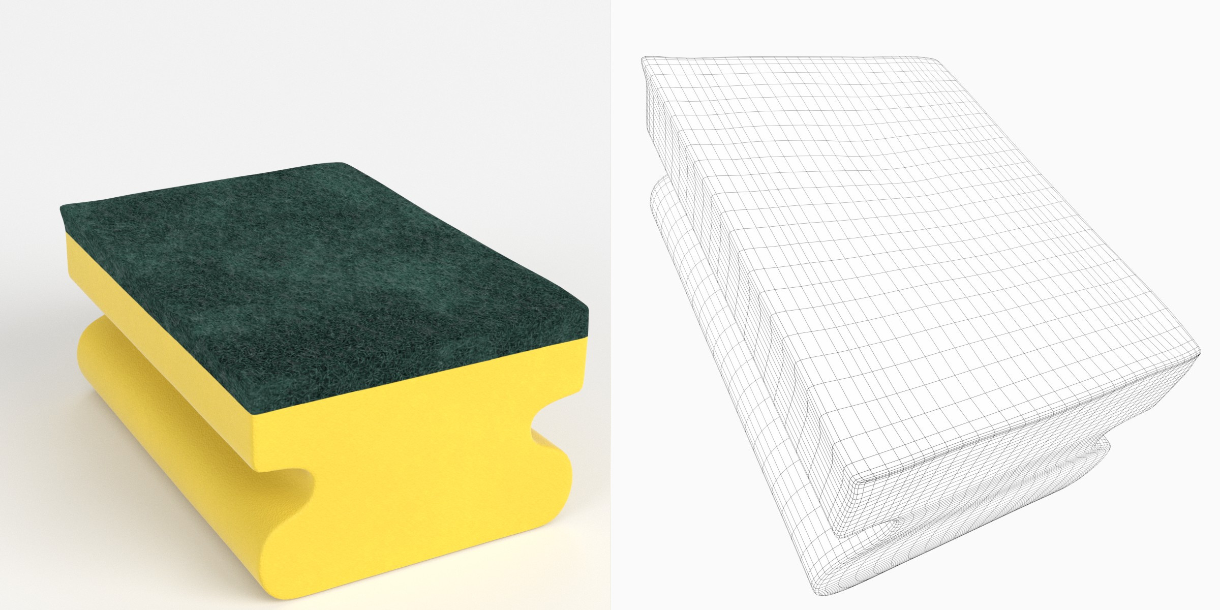 3D-Modell - Scheuerschwamm