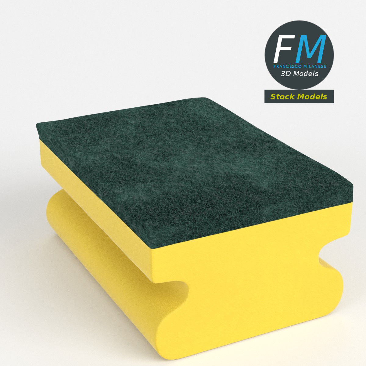 3D-Modell - Scheuerschwamm - 01