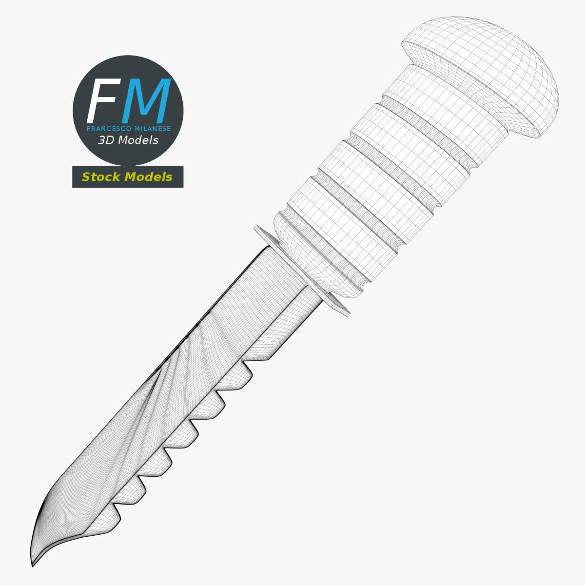 3D-Modell - Tauchermesser - 07