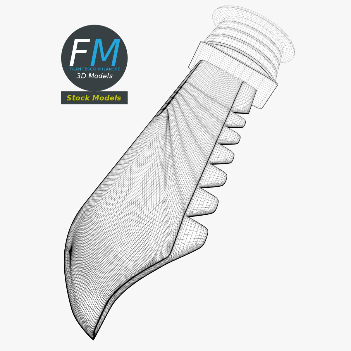 3D-Modell - Tauchermesser - 08