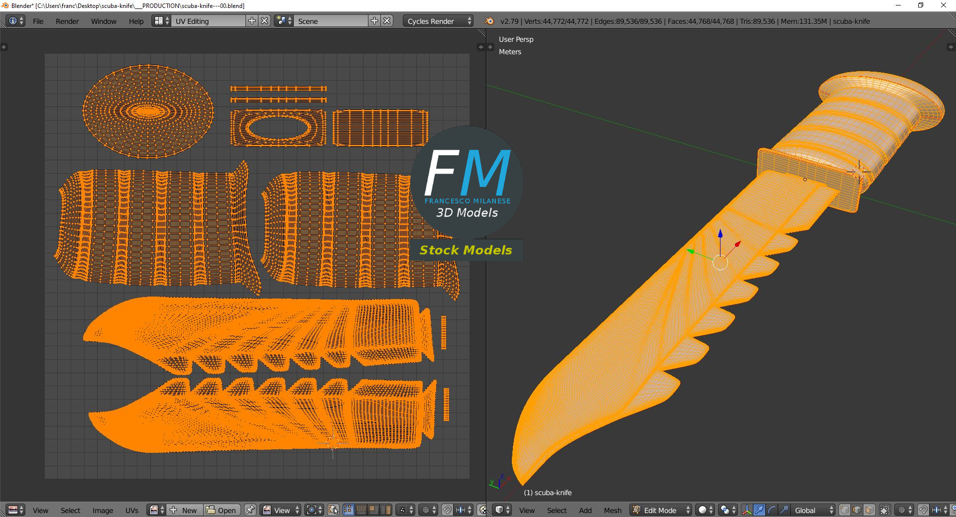 3D-Modell - Tauchermesser - 10