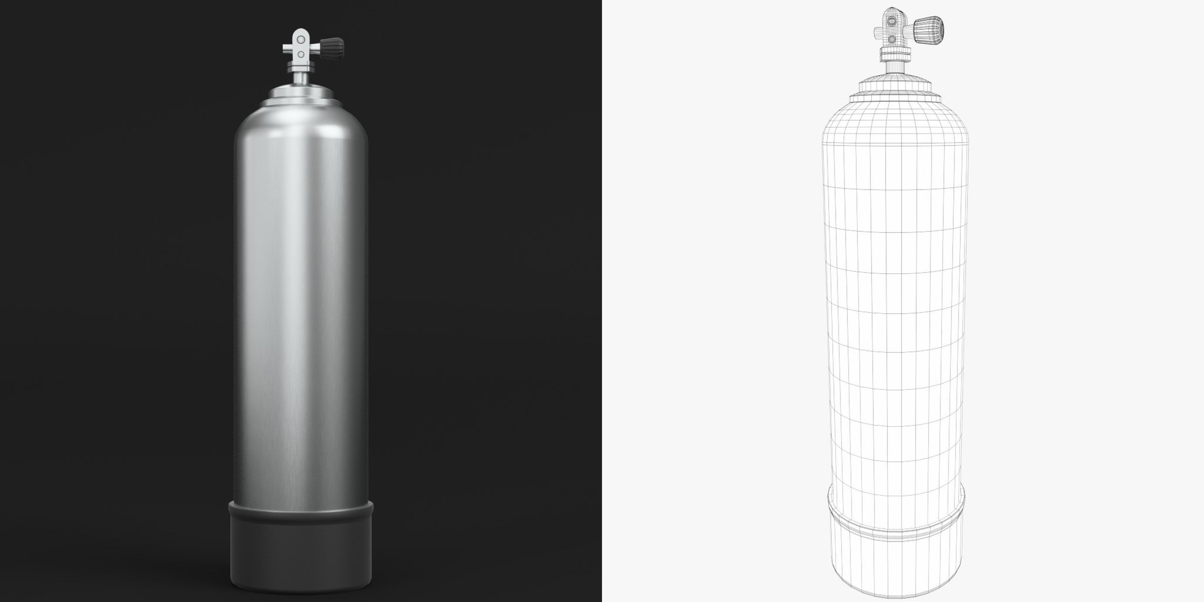 3D-Modell - Tauchflasche