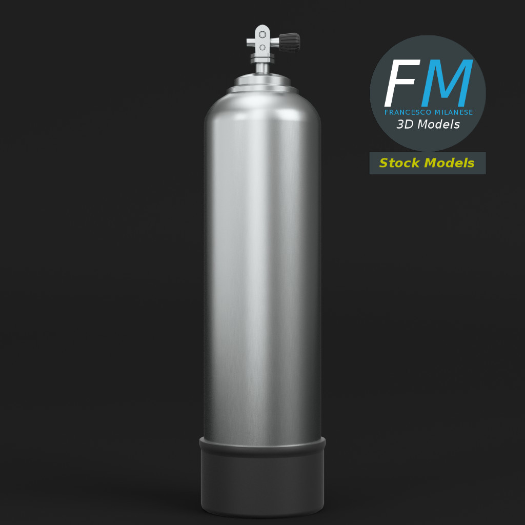 3D-Modell - Tauchflasche - 01
