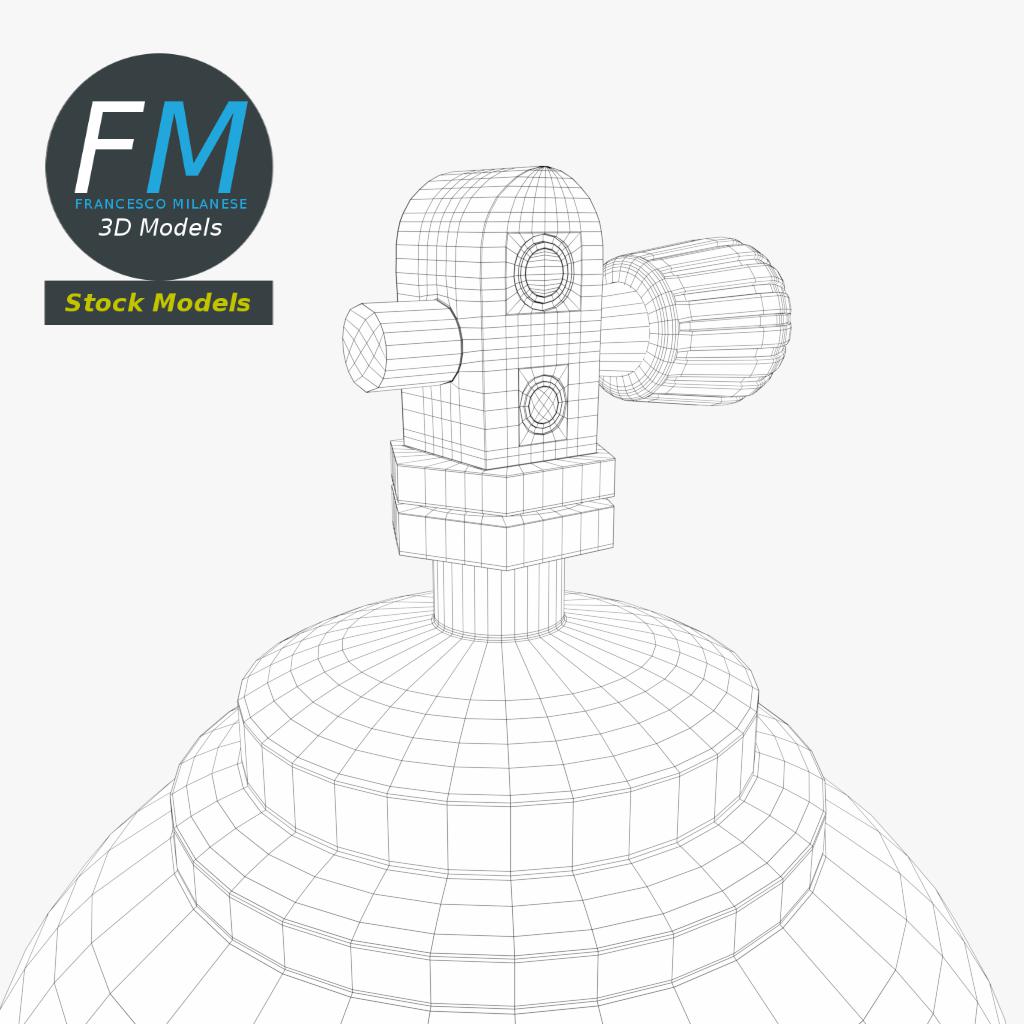 3D-Modell - Tauchflasche - 08