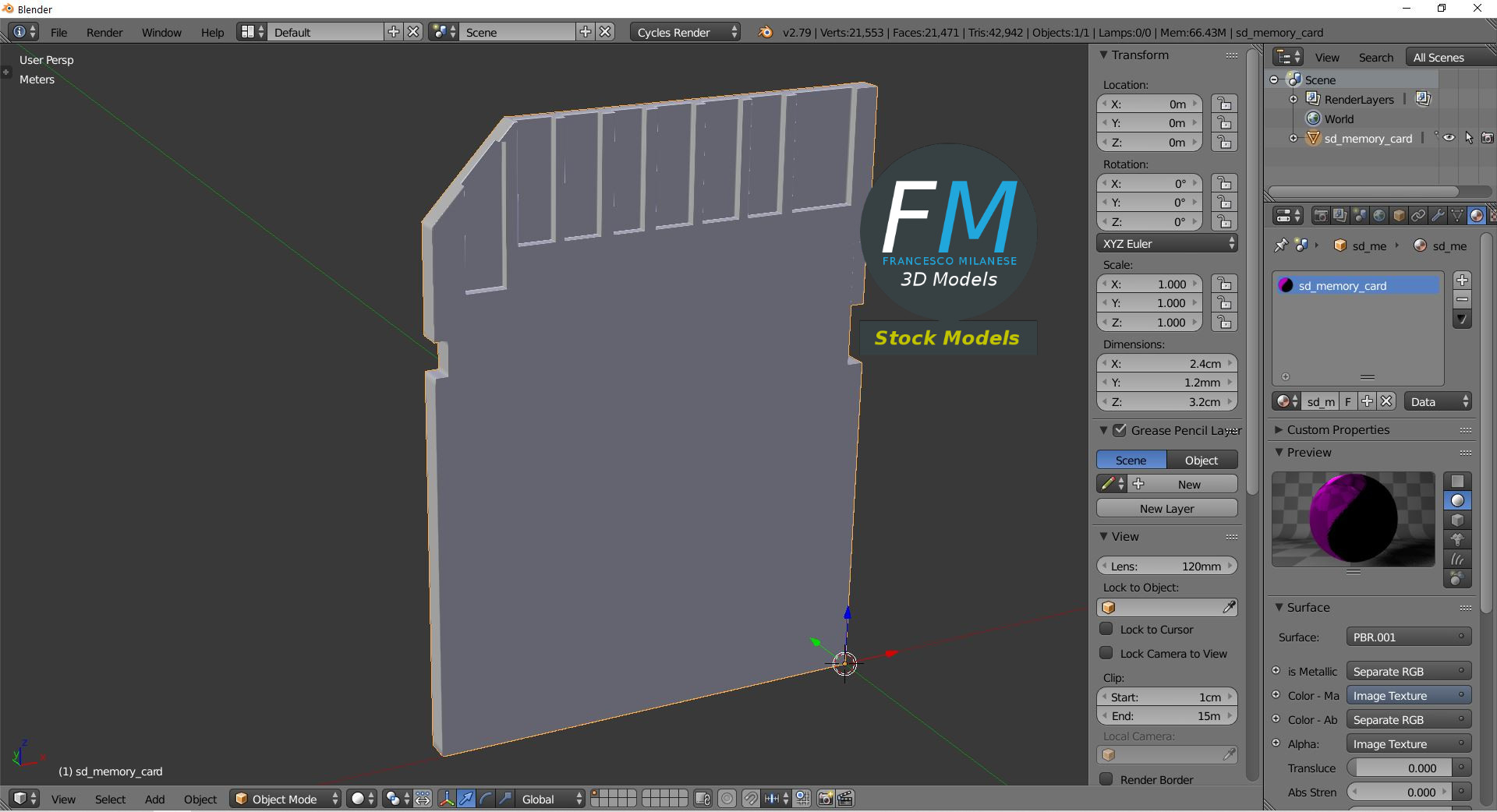 3D-Modell - SD-Speicherkarte - 09