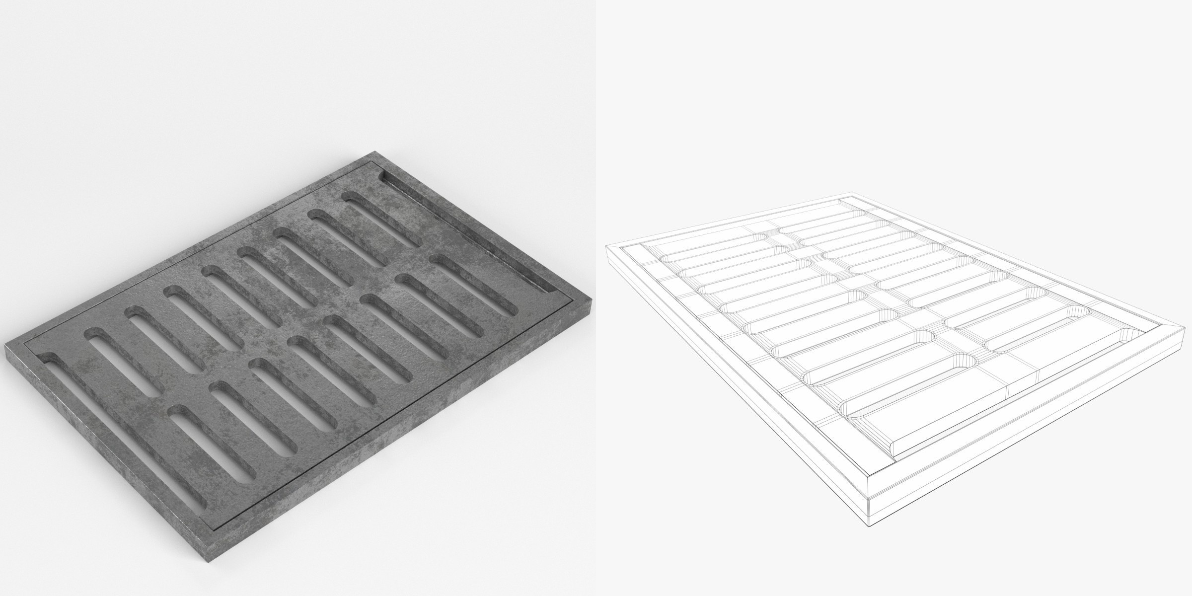 3D-Modell - Kanalgitter
