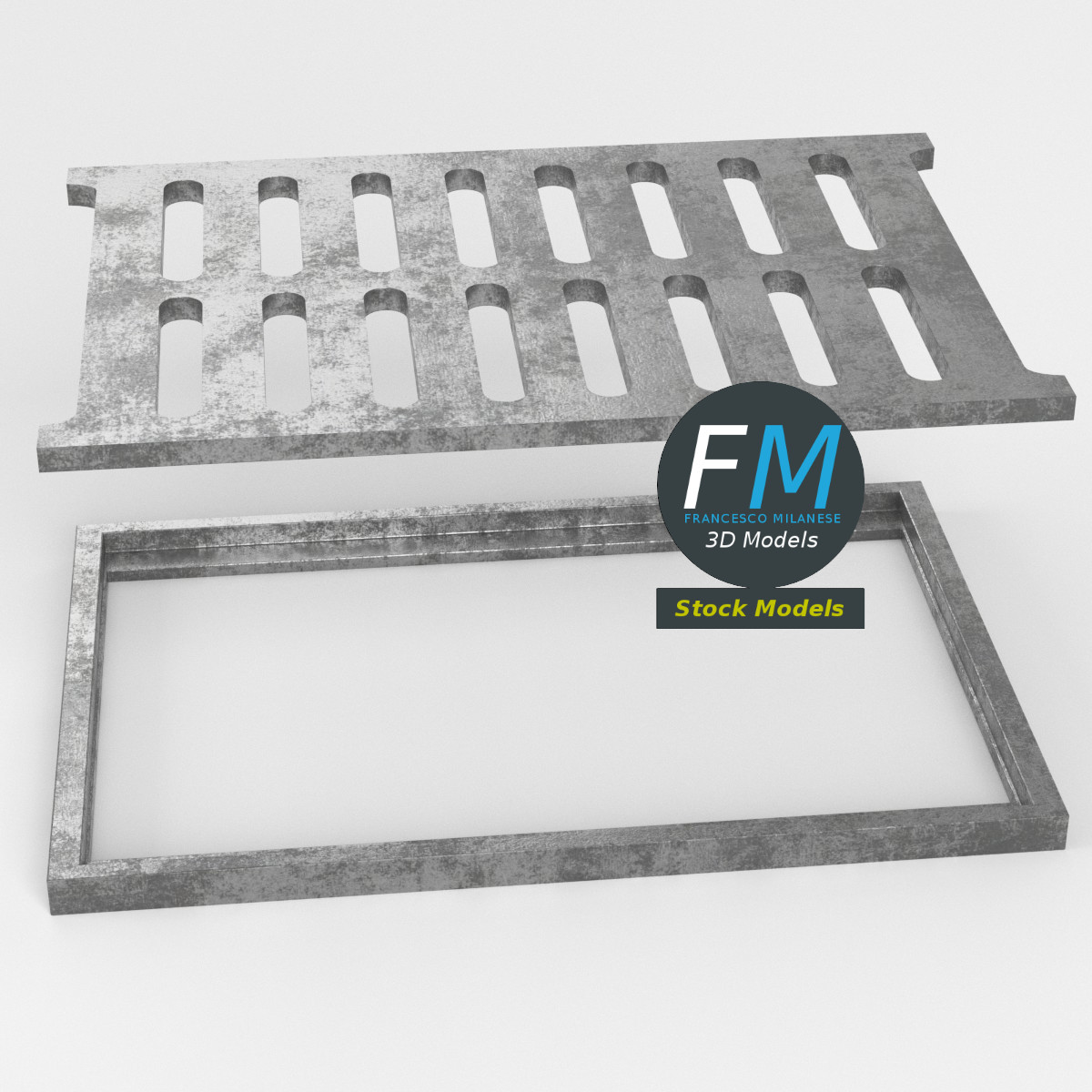 3D-Modell - Kanalgitter - 02