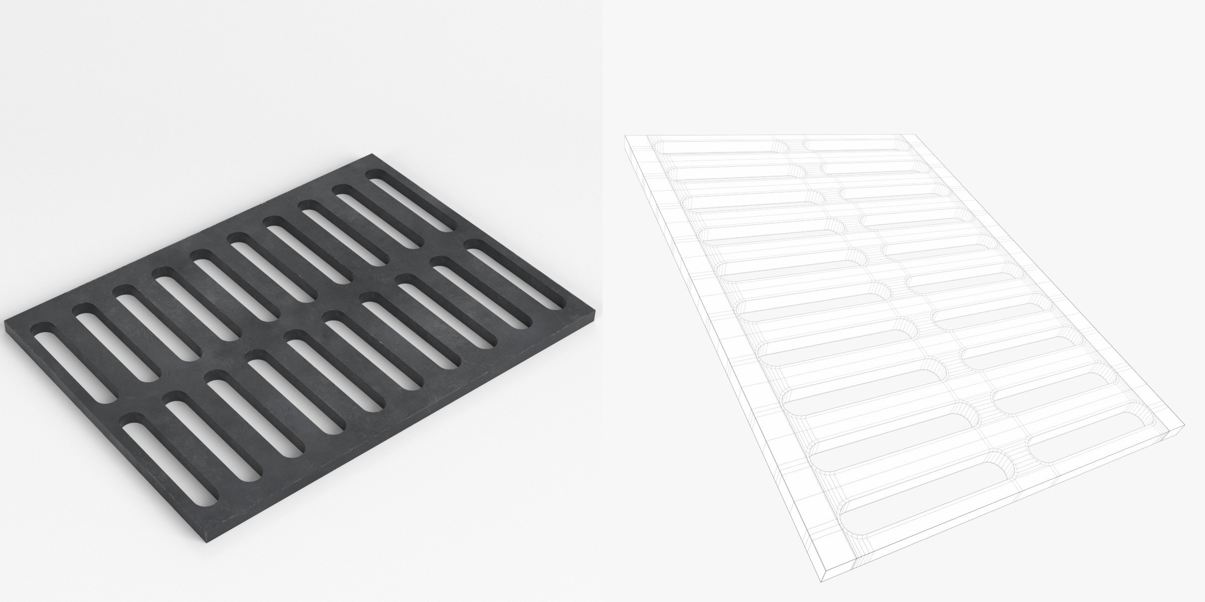 3D-Modell - Kanalgitter