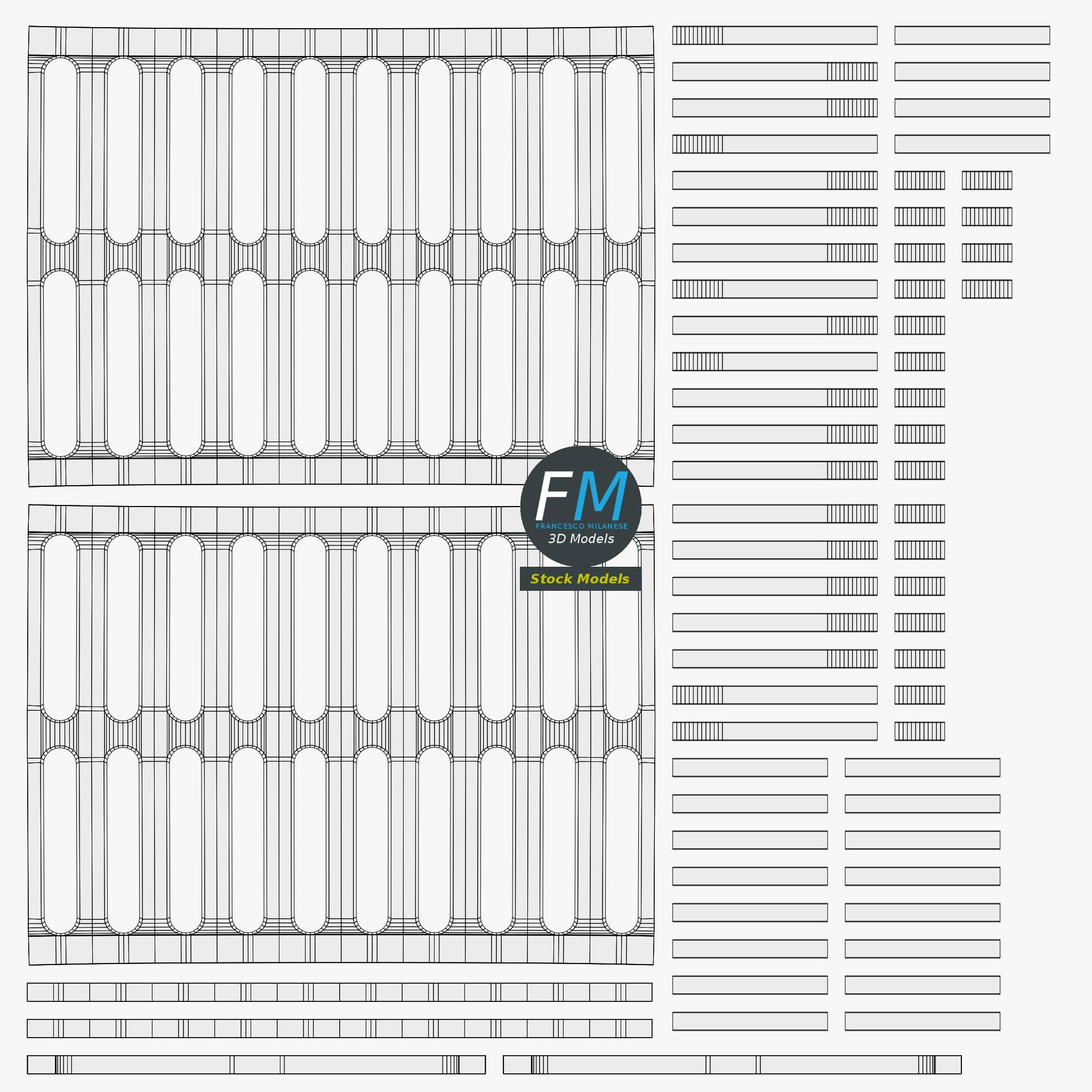 3D-Modell - Kanalgitter - 11 3D-Modell - Kanalgitter - 11