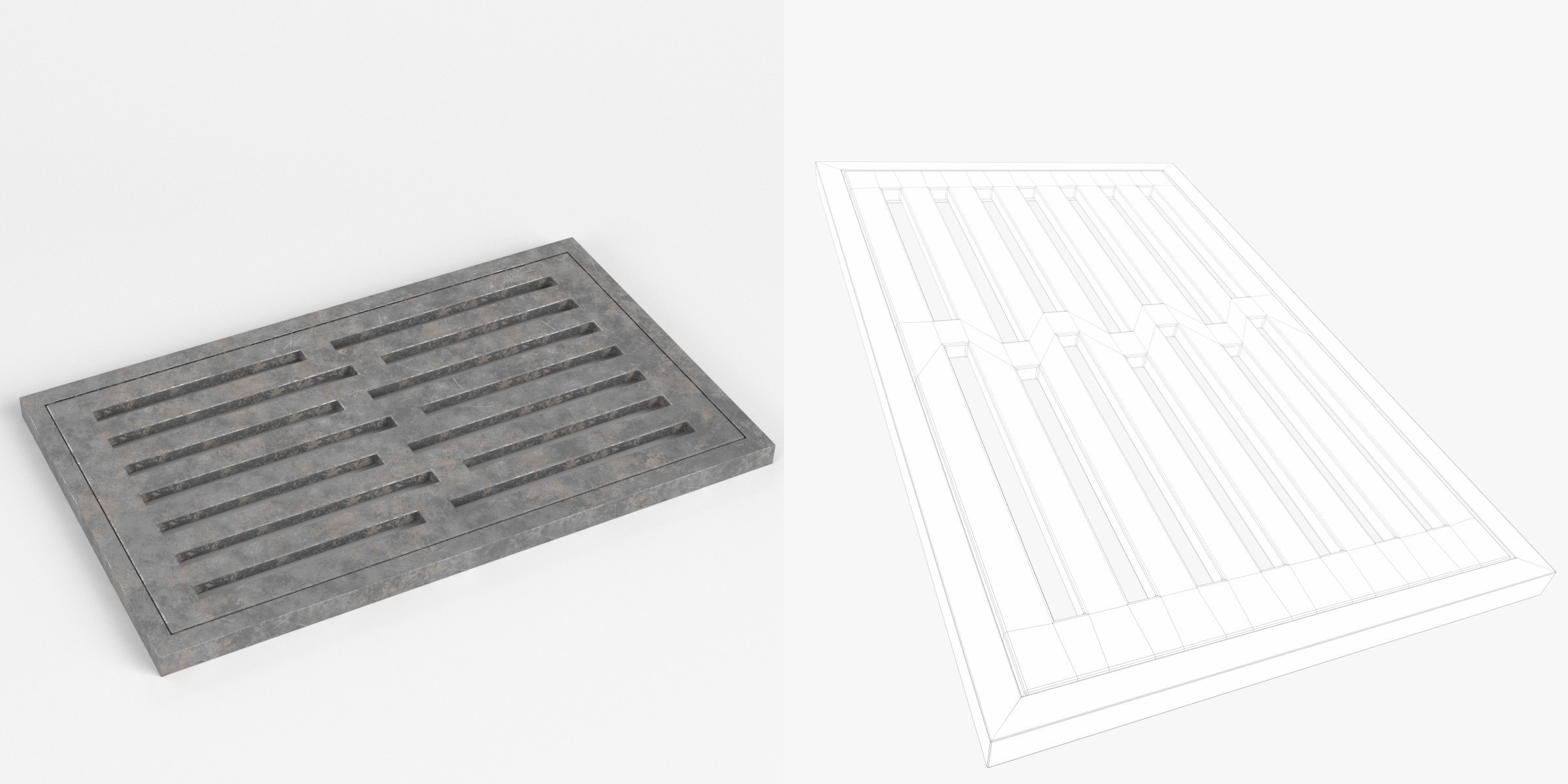 3D-Modell - Kanalgitter
