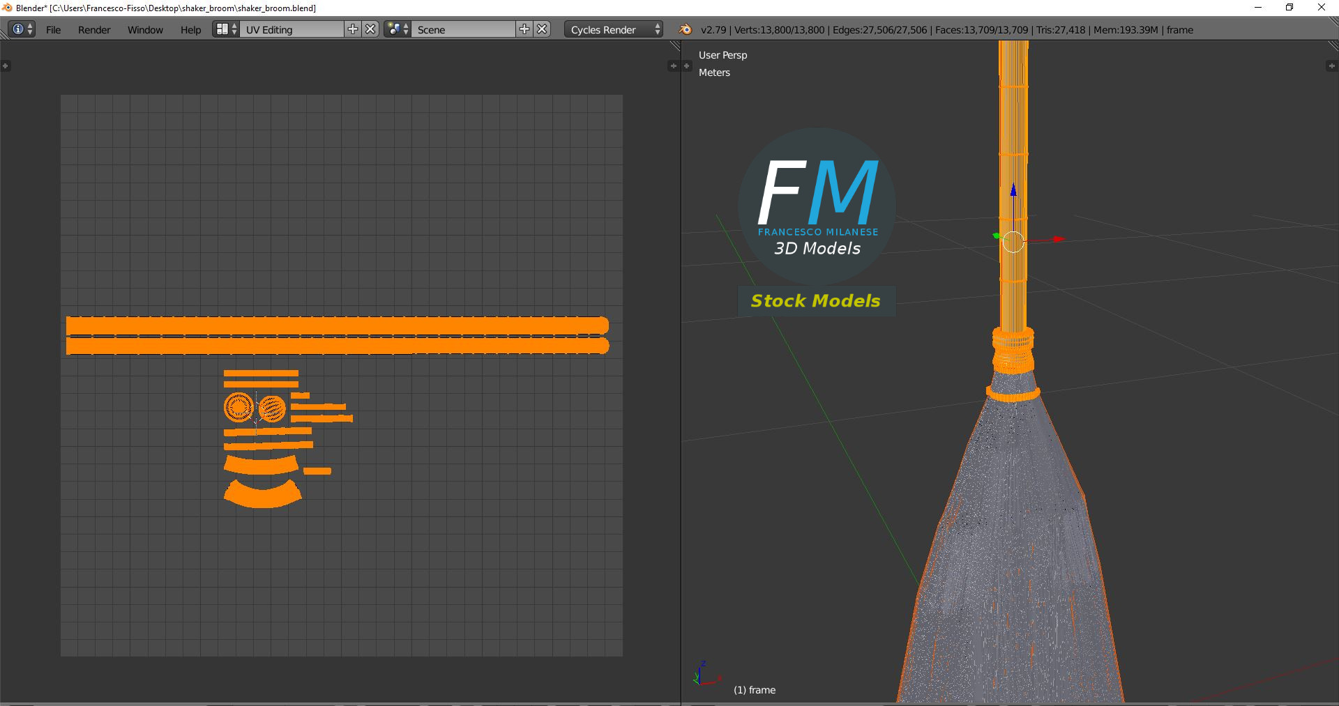 3D-Modell - Shaker-Besen - 10
