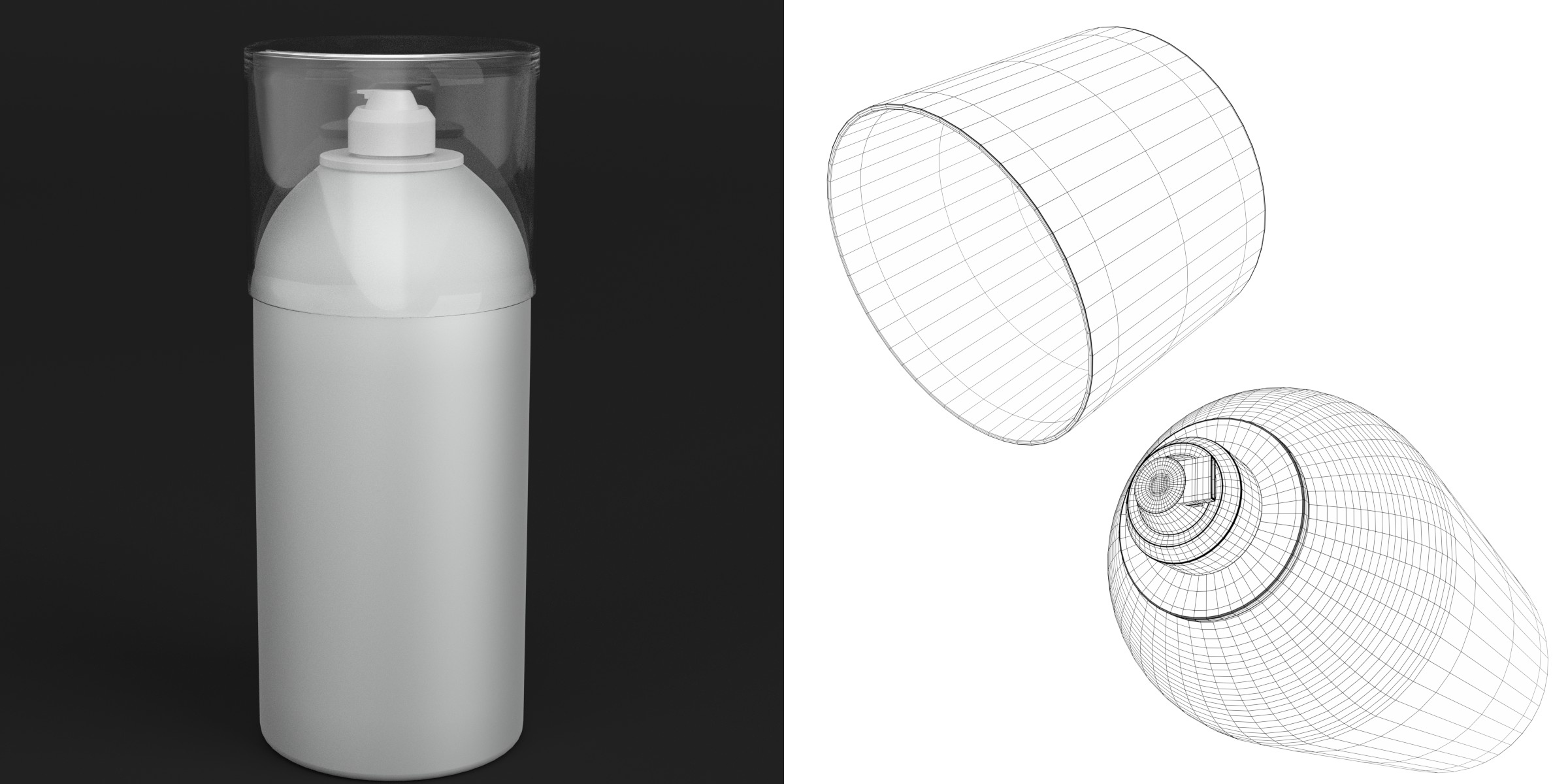 3D-Modell - Rasierschaumdose