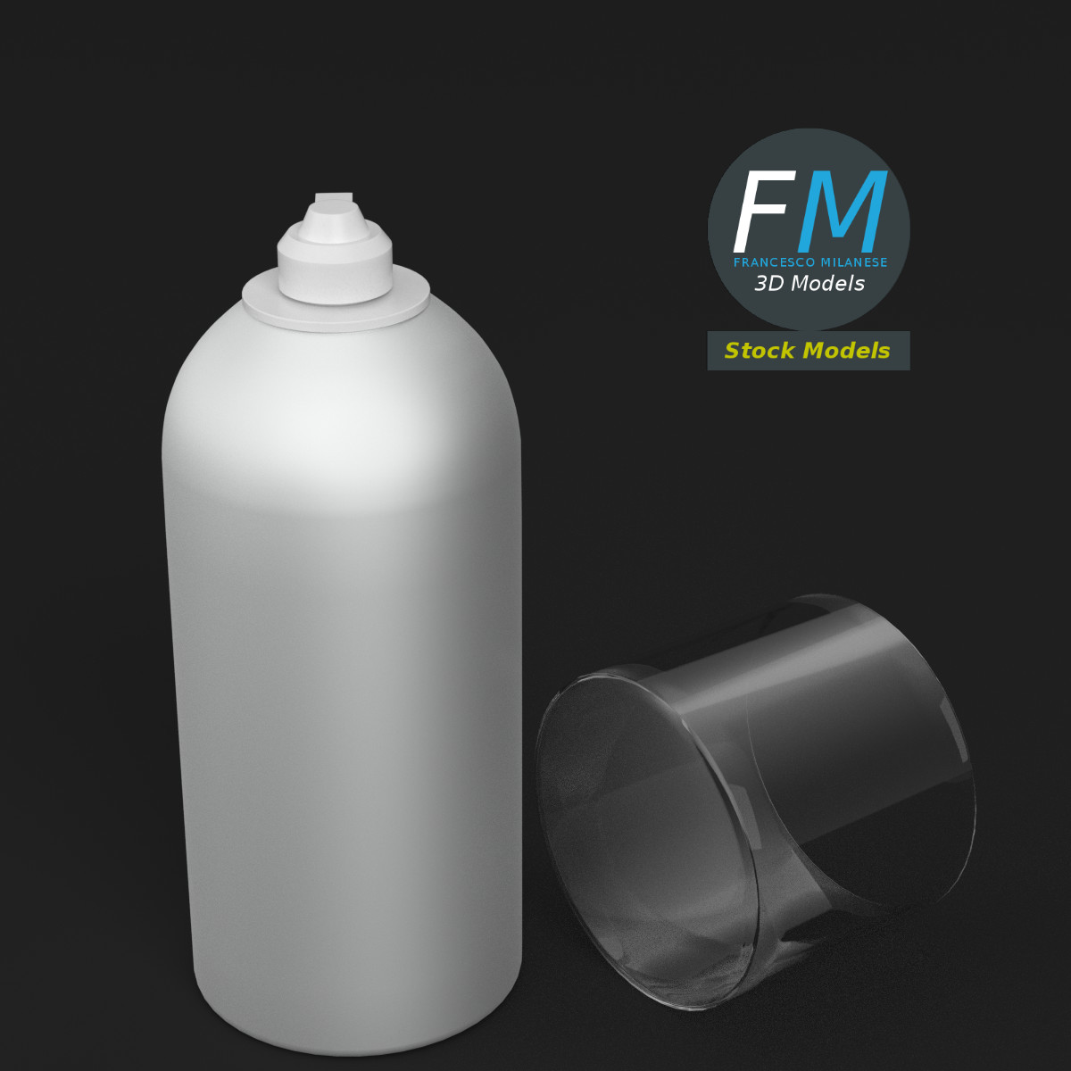 3D-Modell - Rasierschaumdose - 02