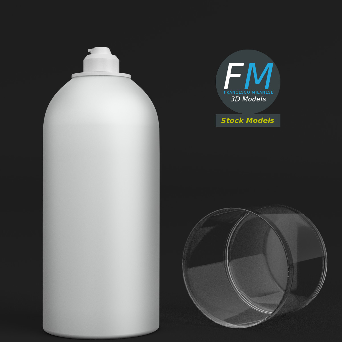 3D-Modell - Rasierschaumdose - 03