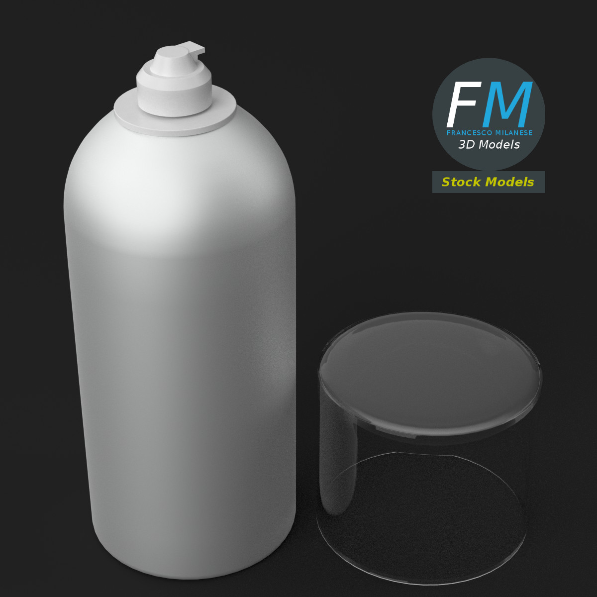 3D-Modell - Rasierschaumdose - 05