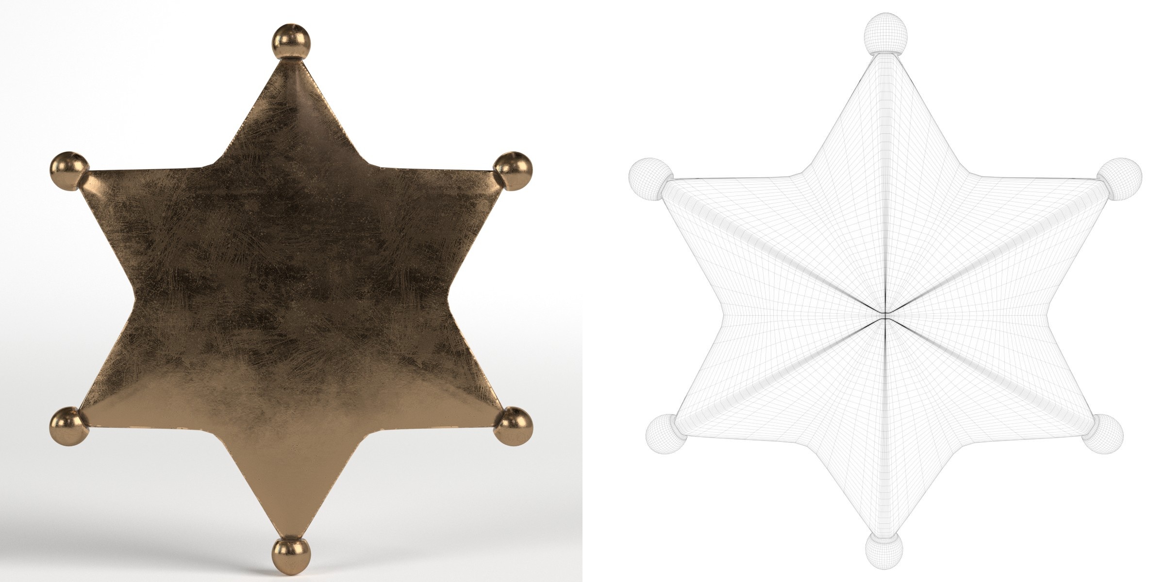 3D-Modell - Sheriffstern