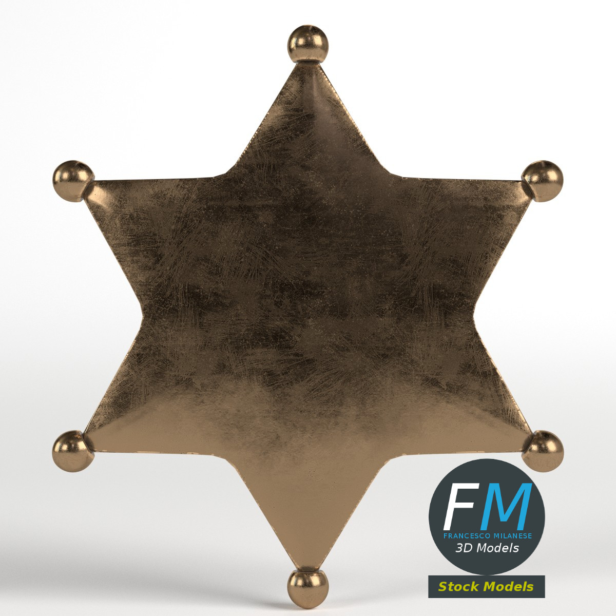 3D-Modell - Sheriffstern - 01