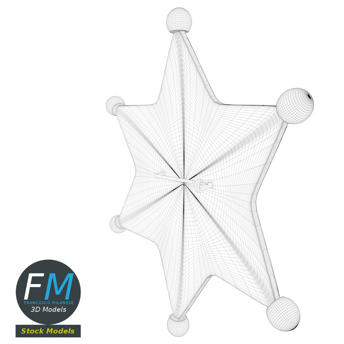 3D-Modell - Sheriffstern - 08