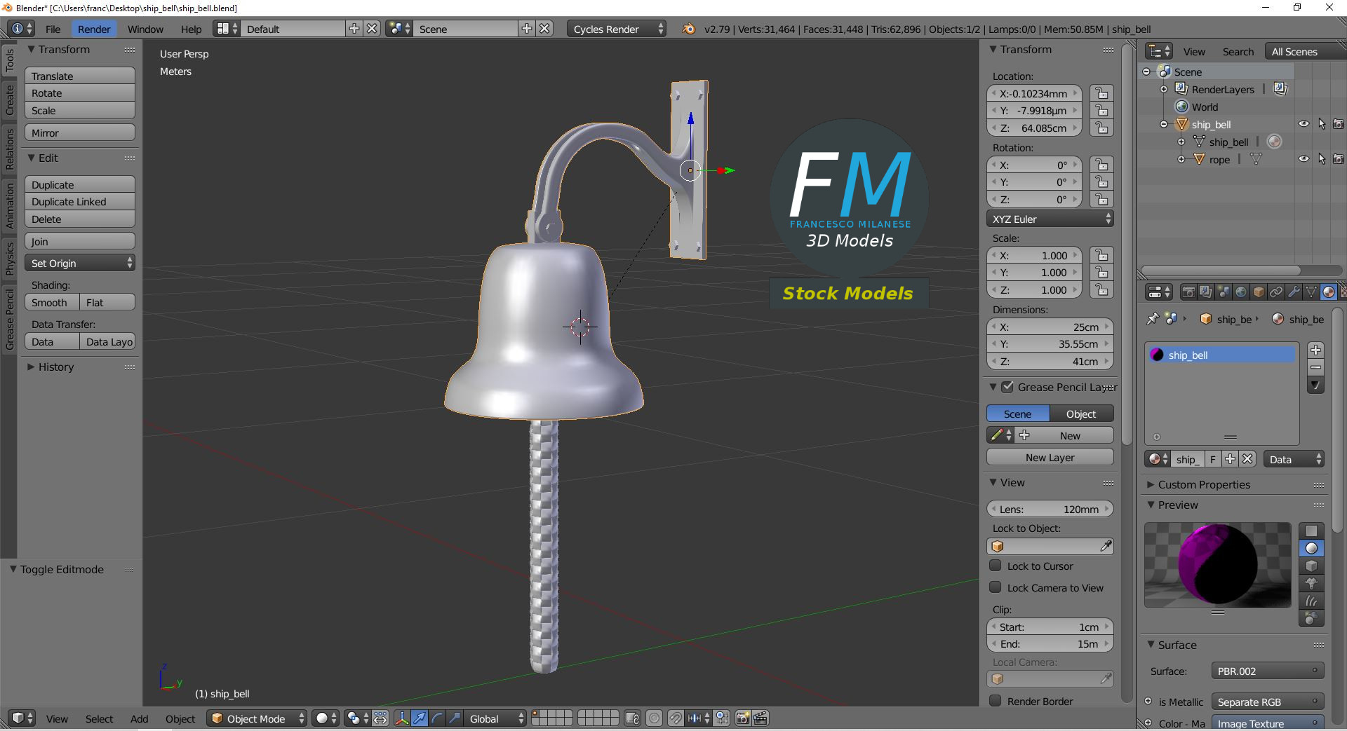 3D-Modell - Schiffsglocke - 09