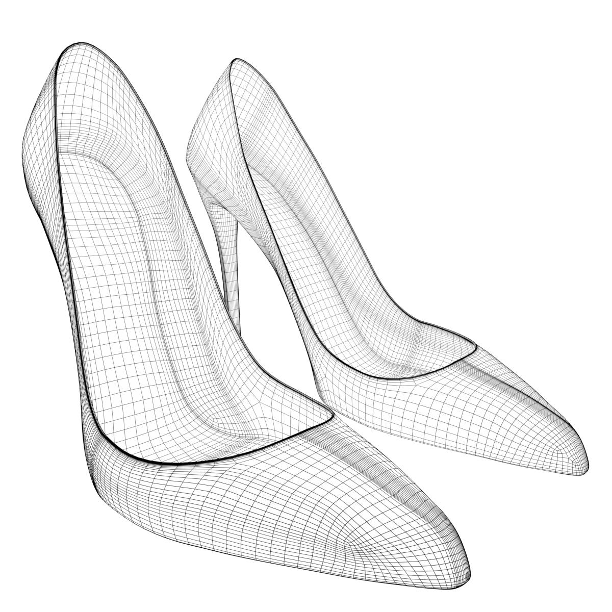 3D-Modell - Rote Stiletto-Pumps - 07