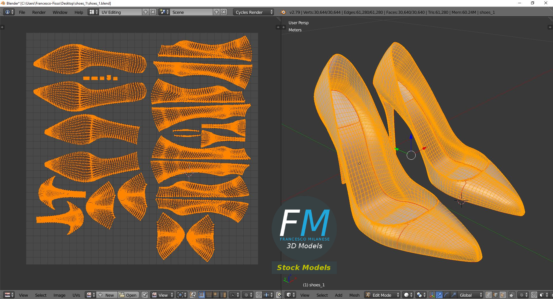 3D-Modell - Rote Stiletto-Pumps - 10