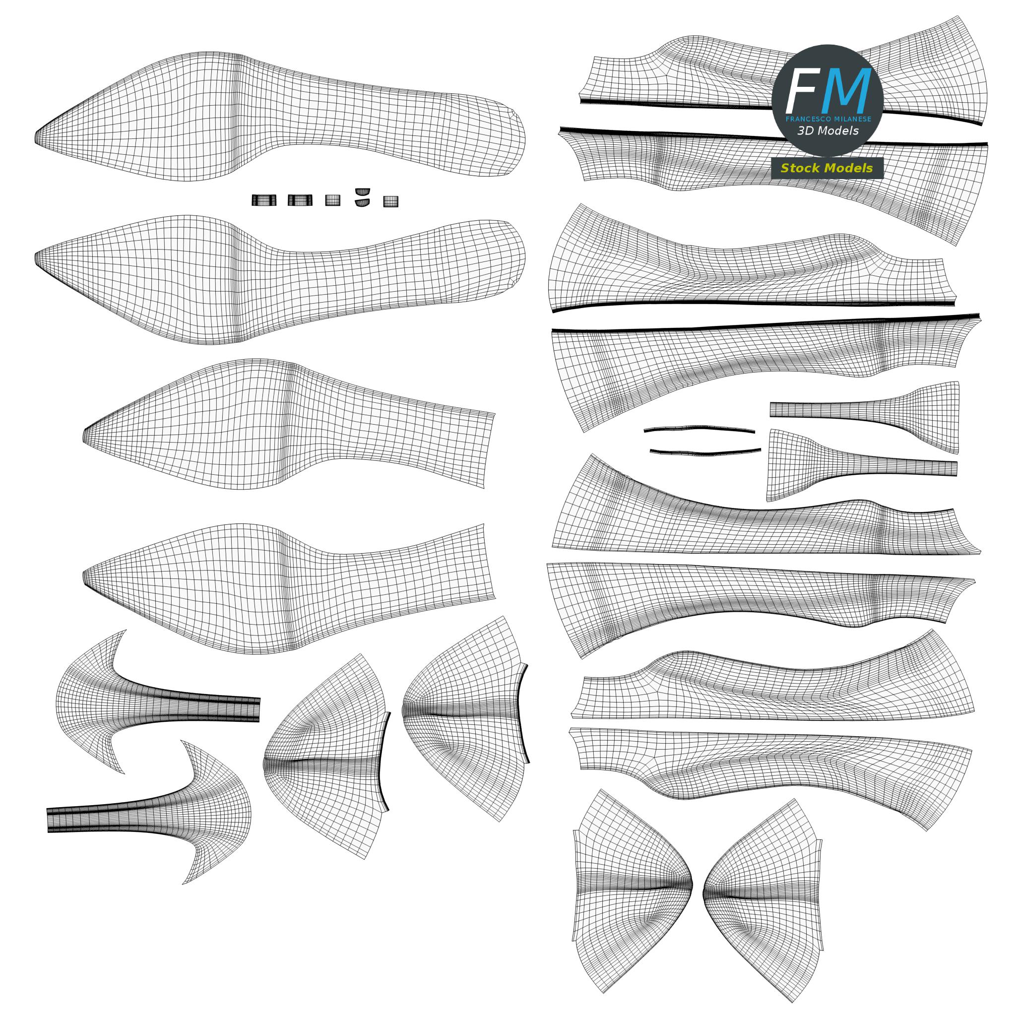 3D-Modell - Rote Stiletto-Pumps - 11 3D-Modell - Rote Stiletto-Pumps - 11