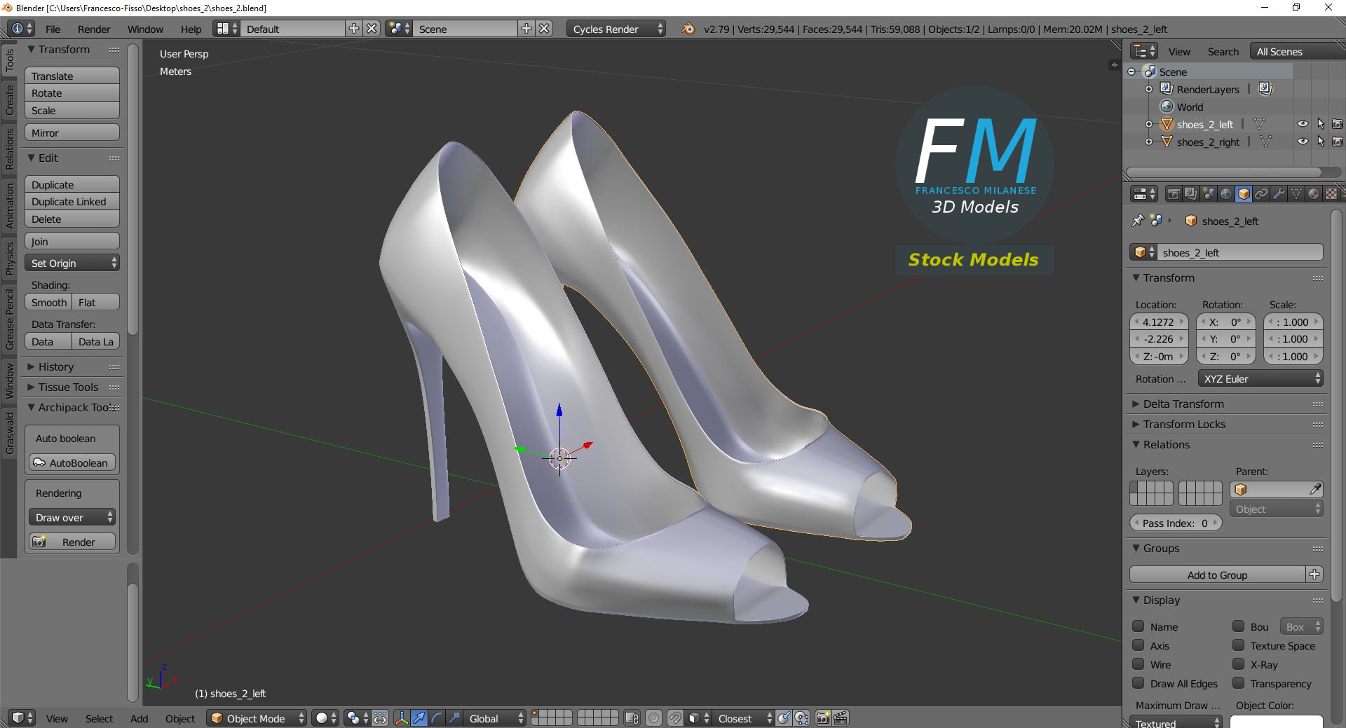 3D-Modell - Schwarze Peep-Toe-Pumps - 09