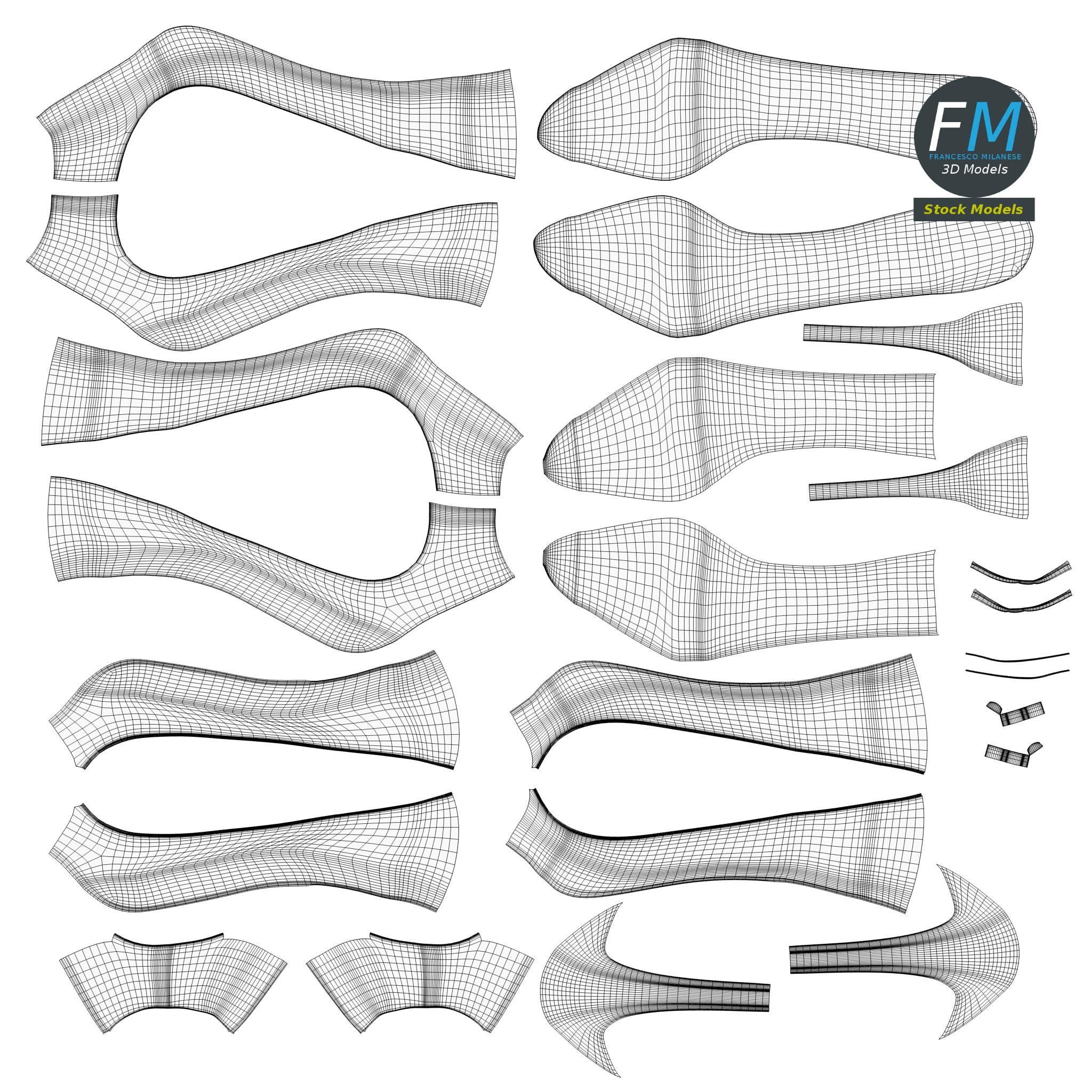 3D-Modell - Schwarze Peep-Toe-Pumps - 11 3D-Modell - Schwarze Peep-Toe-Pumps - 11