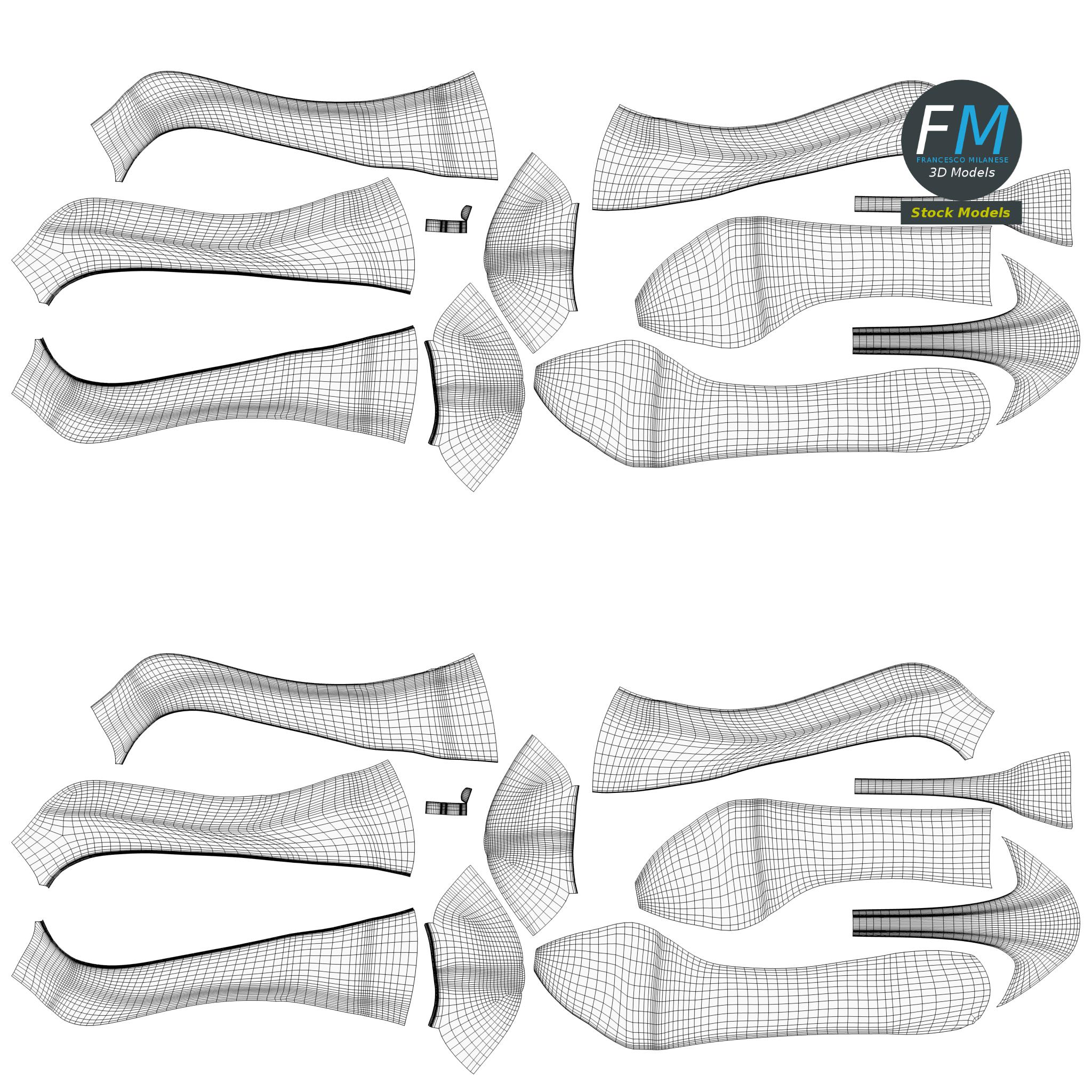 3D-Modell - Schwarze Stiletto-Pumps - 11 3D-Modell - Schwarze Stiletto-Pumps - 11