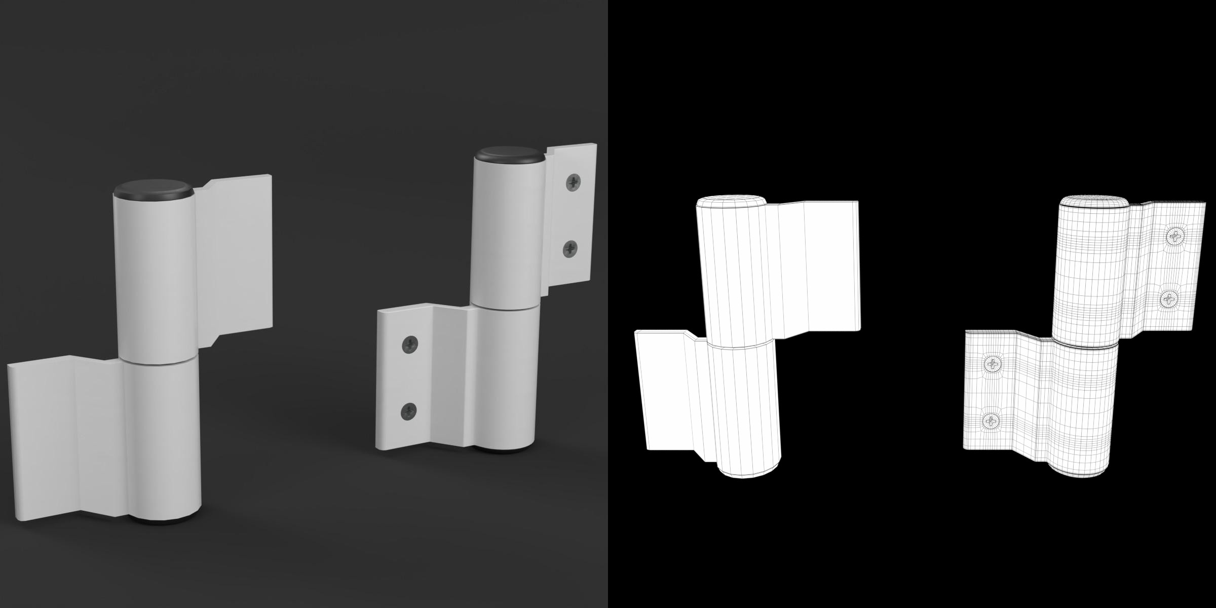 3D-Modell - Fensterladen-Scharniere