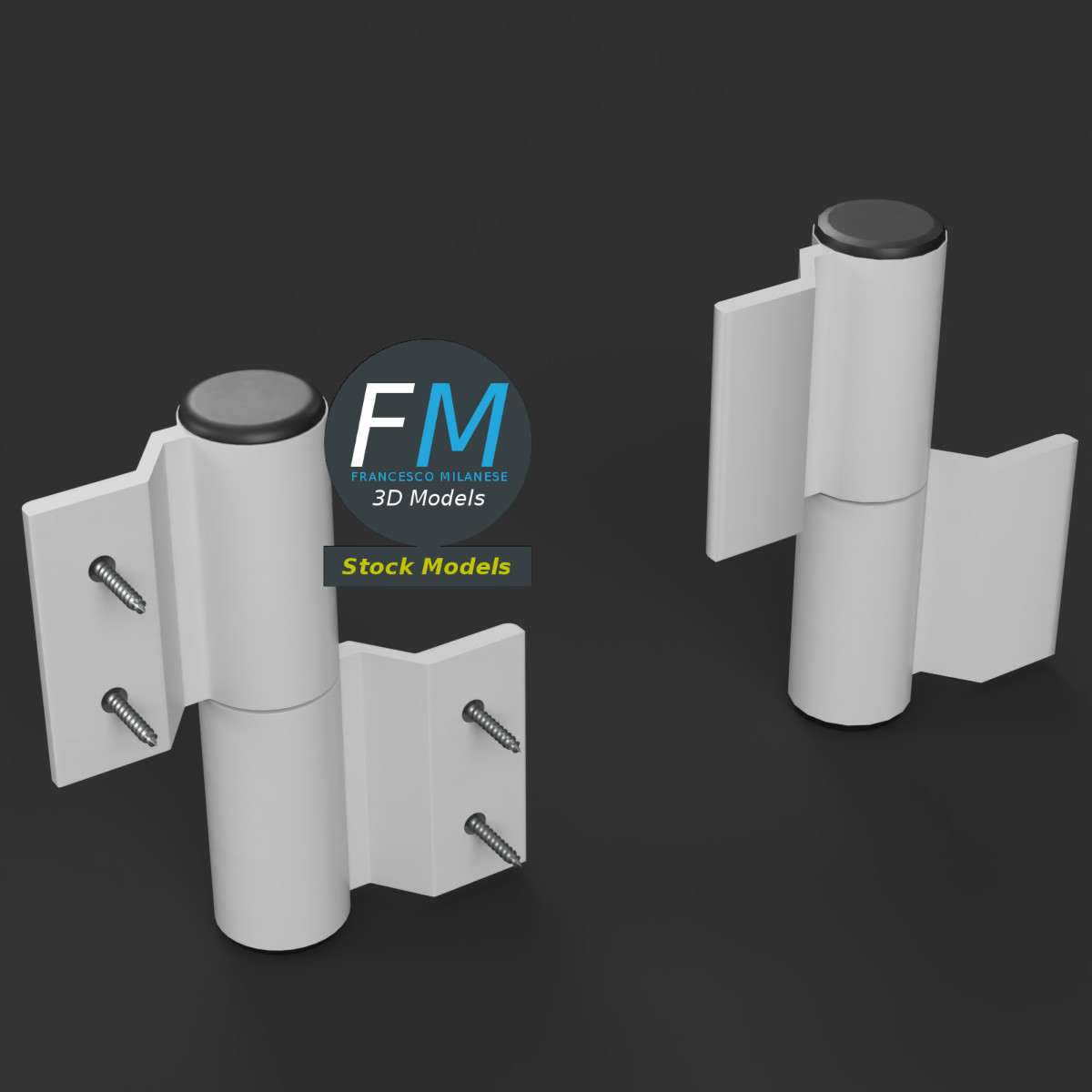 3D-Modell - Fensterladen-Scharniere - 02