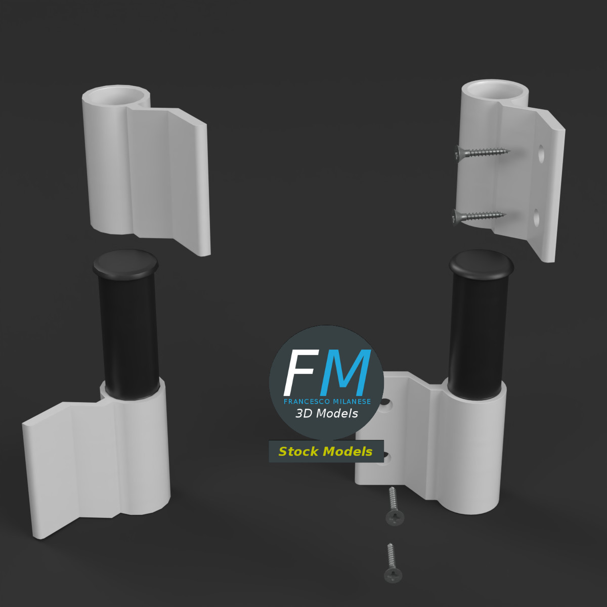 3D-Modell - Fensterladen-Scharniere - 06