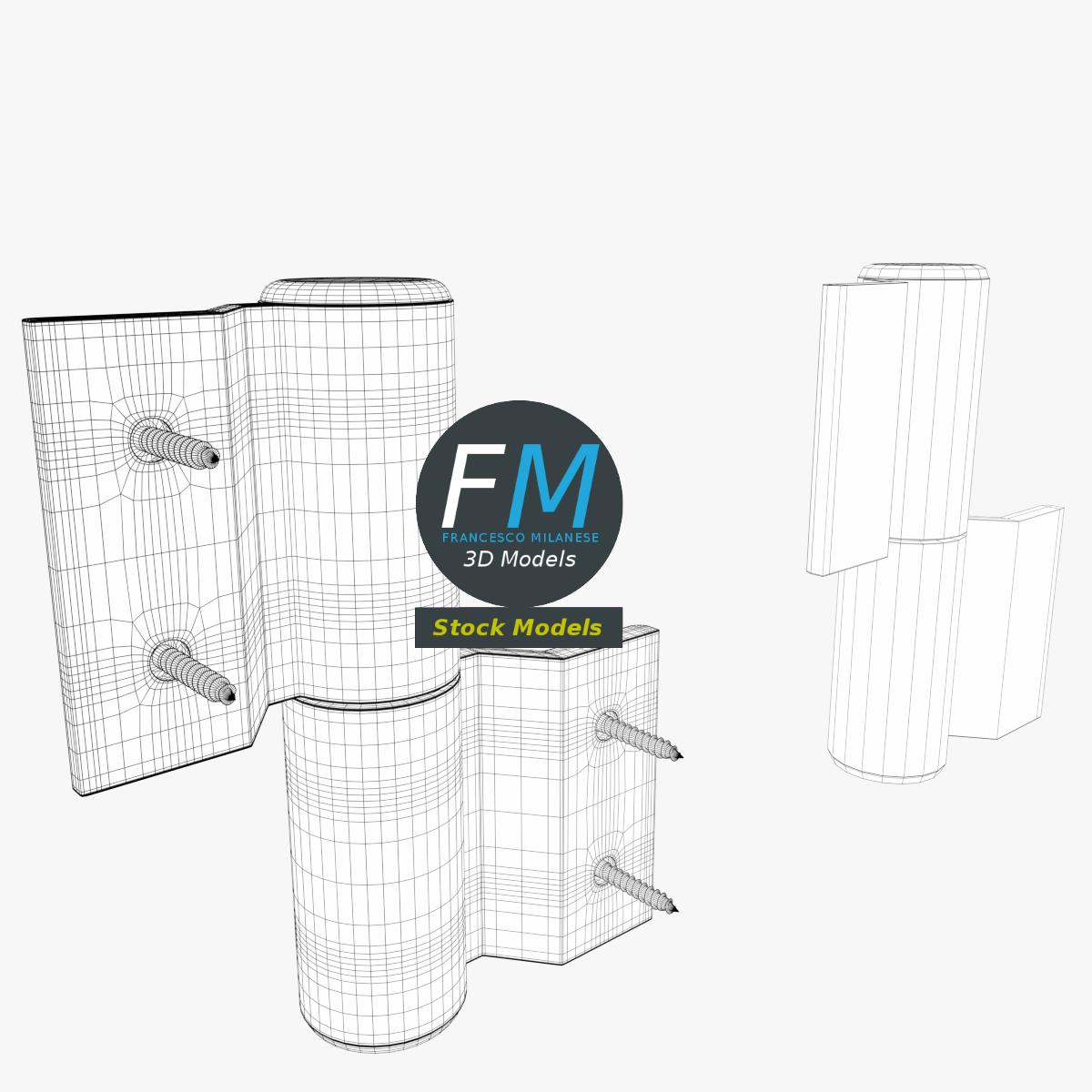 3D-Modell - Fensterladen-Scharniere - 08
