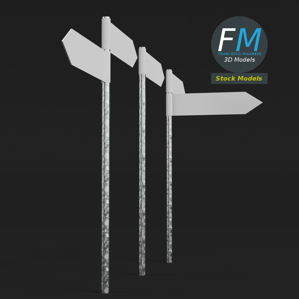 3D-Modell - Richtungswegweiser - 04