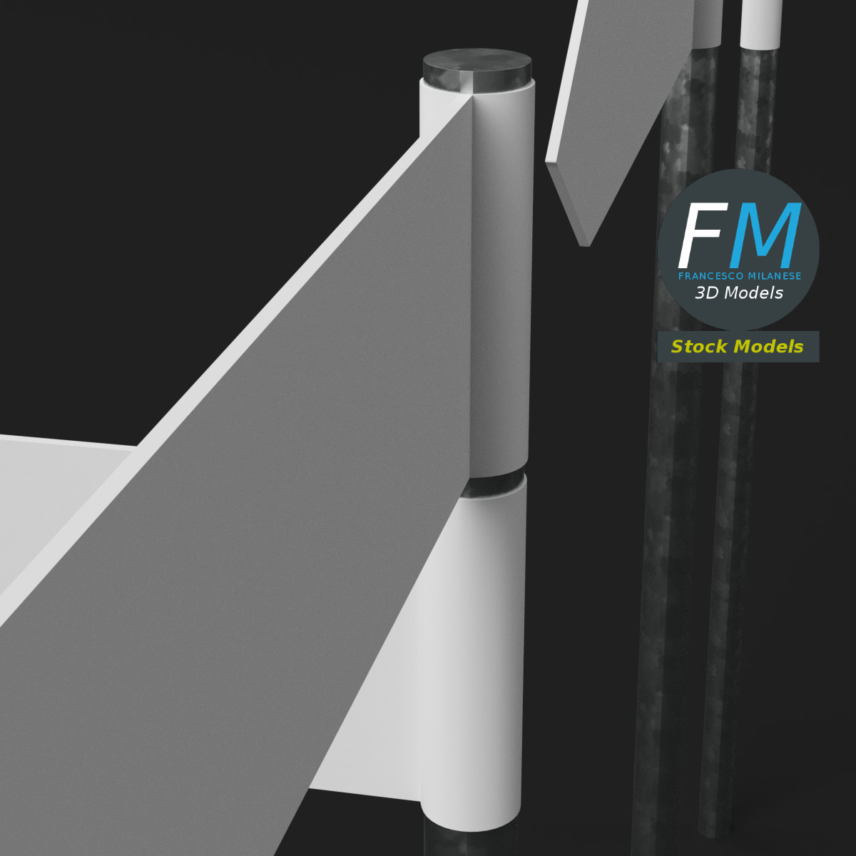 3D-Modell - Richtungswegweiser - 05