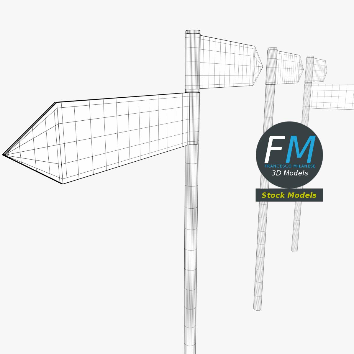 3D-Modell - Richtungswegweiser - 07