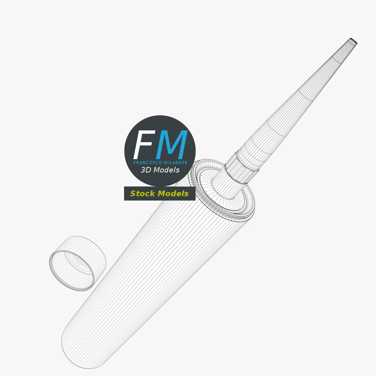 3D-Modell - Silikondichtstoff-Kartusche - 07