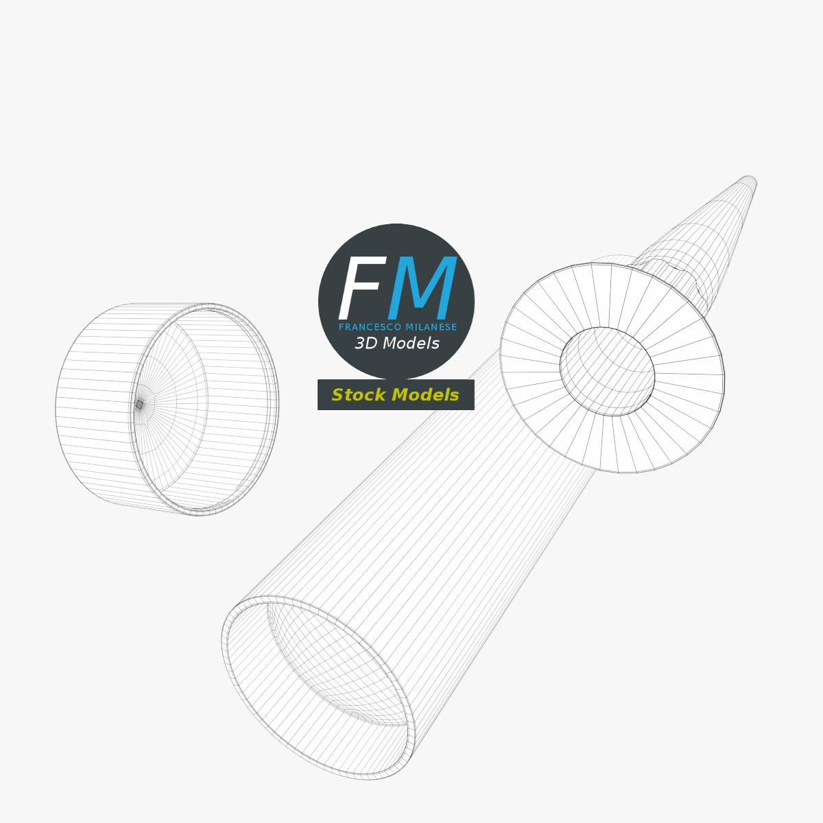 3D-Modell - Silikondichtstoff-Kartusche - 08