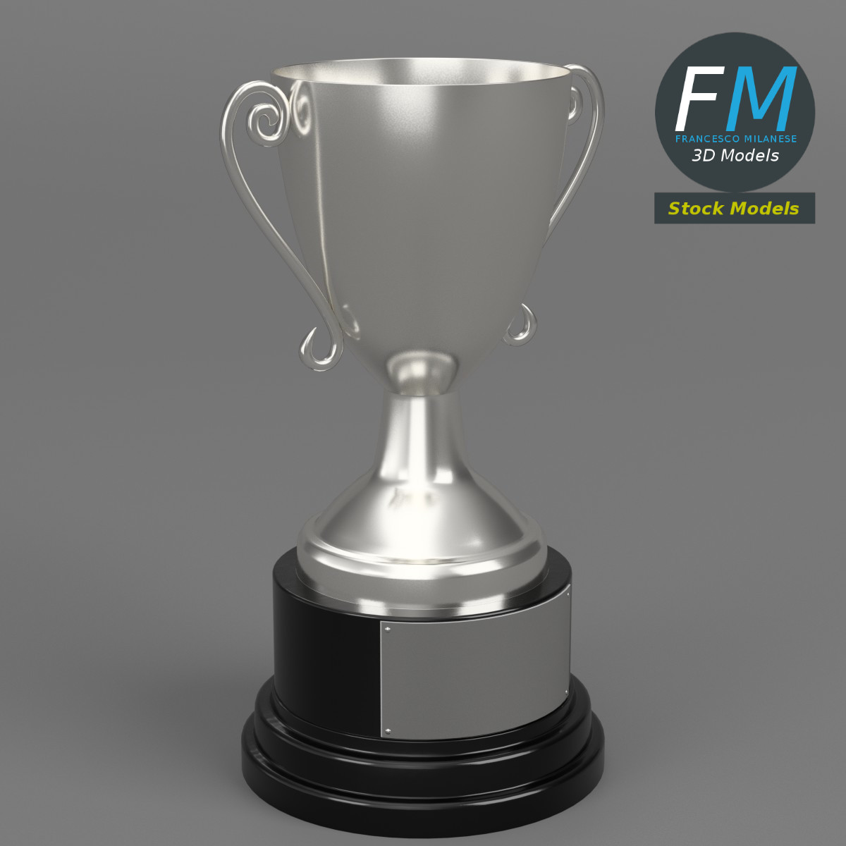 3D-Modell - Silberner Trophäenpokal - 01