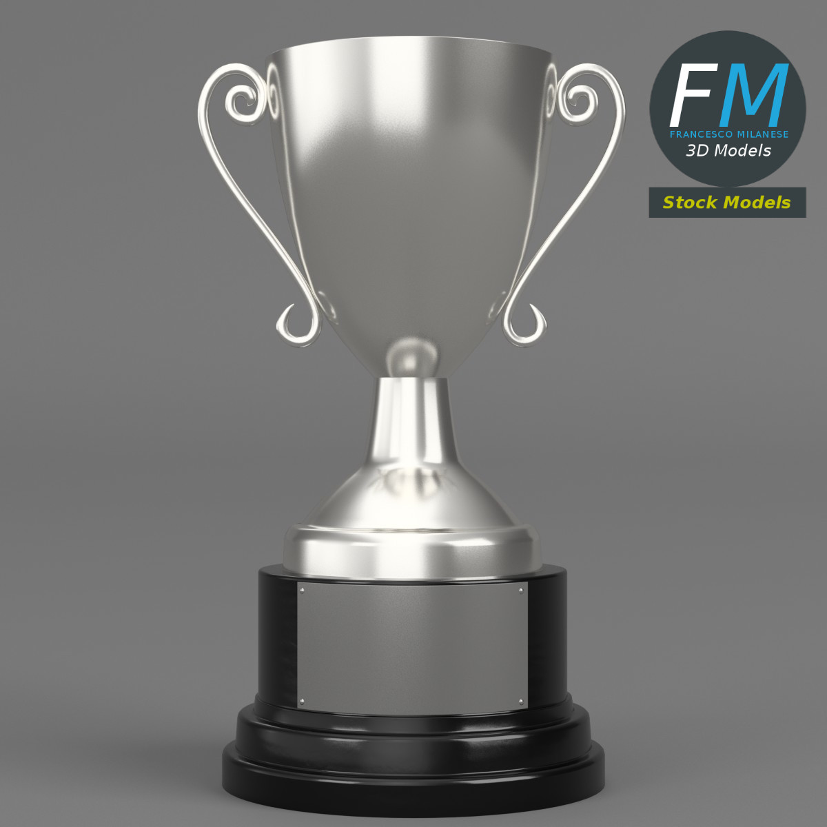3D-Modell - Silberner Trophäenpokal - 03