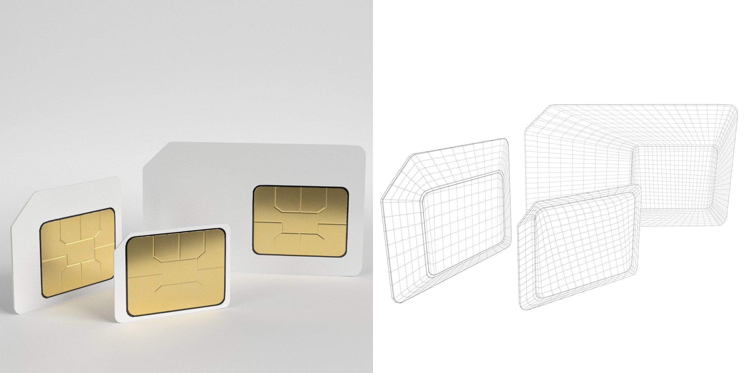 3D-Modell - SIM-Karten