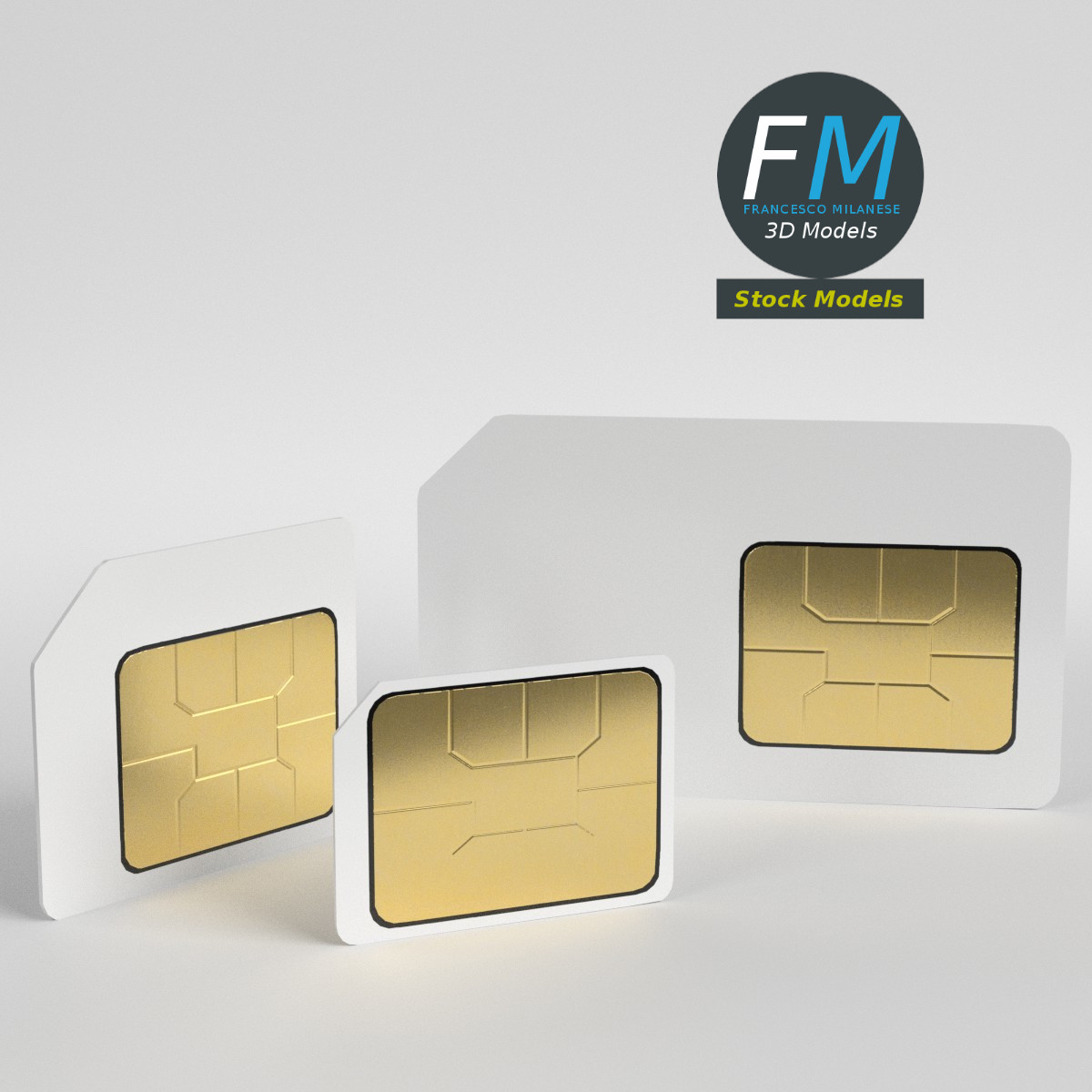 3D-Modell - SIM-Karten - 01