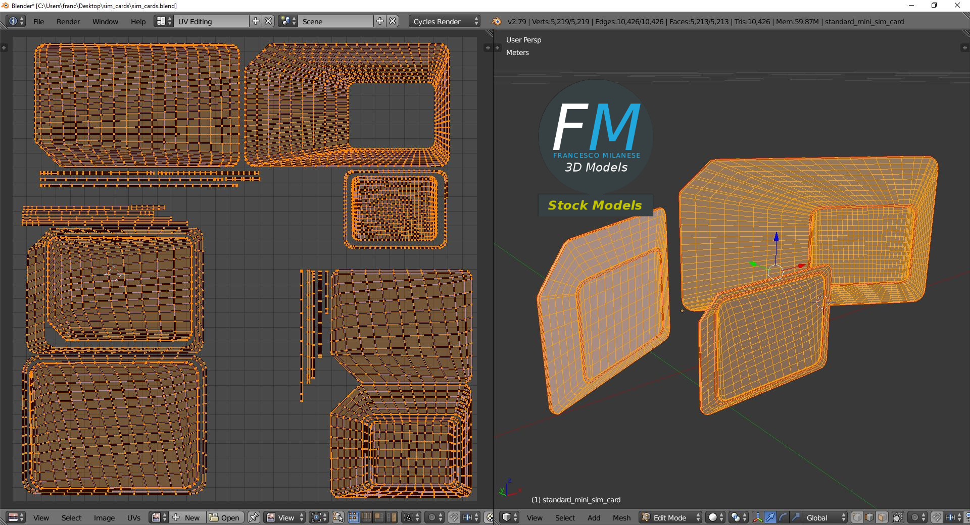 3D-Modell - SIM-Karten - 10