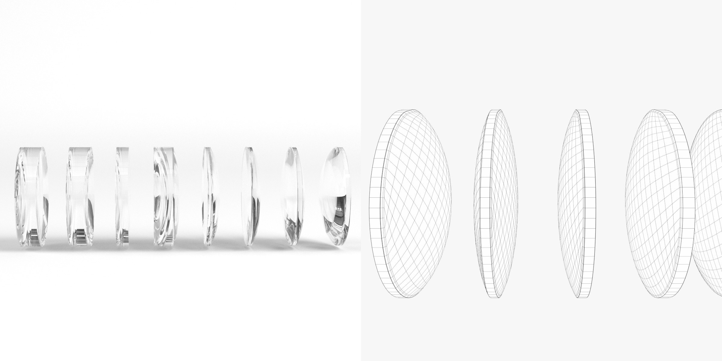 3D-Modell - Einfache Optische Linsen