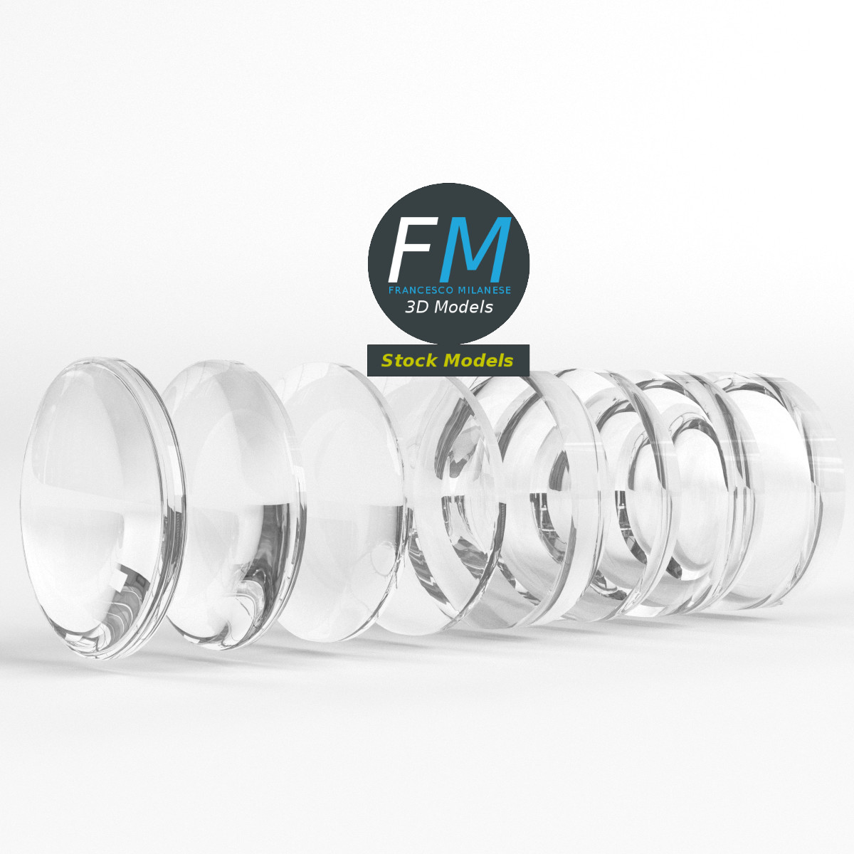 3D-Modell - Einfache Optische Linsen - 05